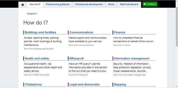 A screenshot of our 'How do I?' page